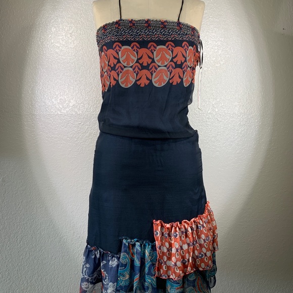 Johnny Was 4LNL Silk Guilder Dress Sz S NWT - Picture 1 of 5